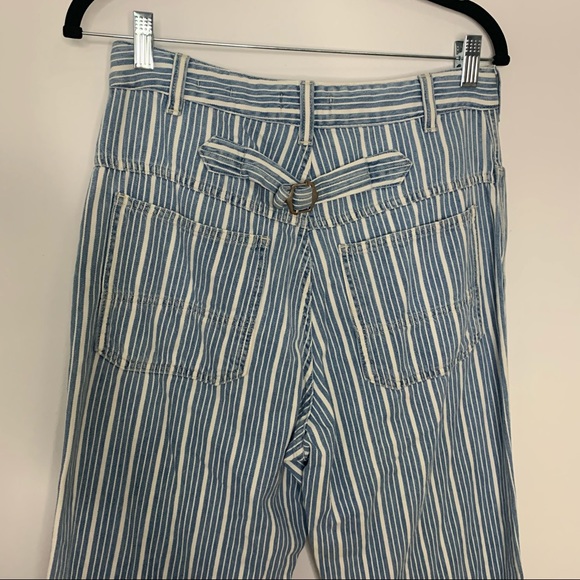 New Closed Denim Kathy light blue pinstripe high rise wide leg jeans Size 29 - Picture 4 of 8